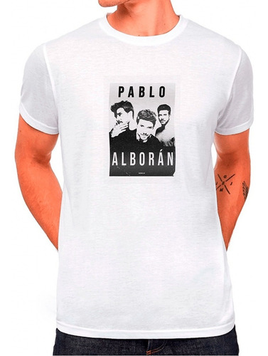 Franela Blanca Para Hombre Pablo Alboran Sublimada 