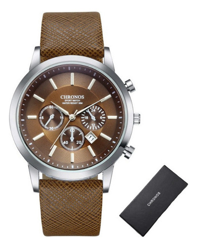 Reloj Chronos Business Calendar De Piel Y Cuarzo