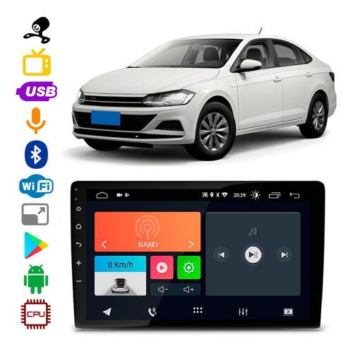 Multimidia Vw Virtus 2018 A 2021 Bt Usb Android App + Câmera