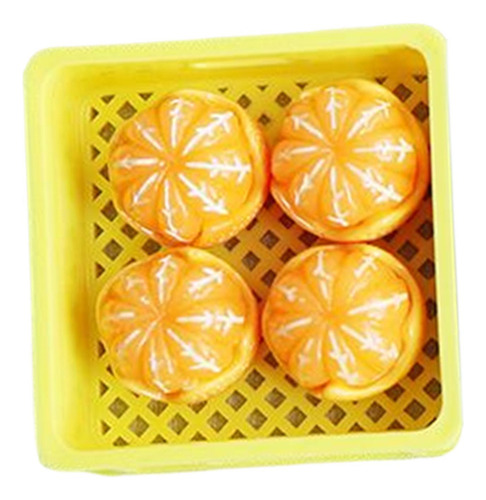 Cesta De Frutas En Miniatura, Modelo De Naranja Amarillo