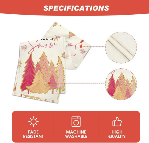 Modo De Artoide Árbol De Navidad Pink Let It Snowflake Corre