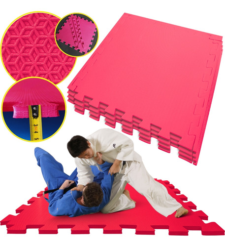 Tatame Tapete Eva Luta 100x100cm 20mm 2cm Treino Judô 12 Pçs