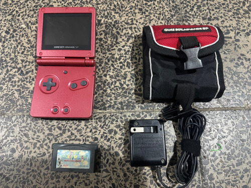 Game Boy Advance Sp De Doble Luz Rojo Con Súper Mario World Rojo (Usado)