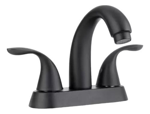 Llave Mezcladora Lavabo 4 Baño Negro Acero Inoxidable Meer Acabado Mate