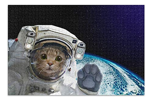 Astronauta Espacial Gato Jigsaw Puzzle Gato Puzzle Zqpwk