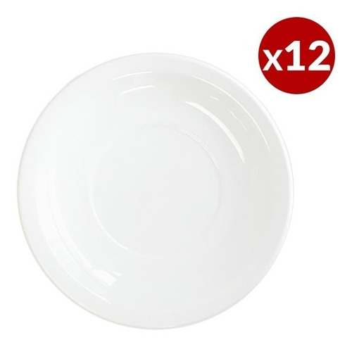 Set X12 Plato Cafe Pocillo Porcelana Vajilla Germer Iguazu