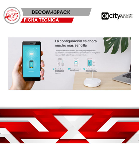 Kit De Router Inalámbrico Mesh Decom4 Para Hogar Decom43pack