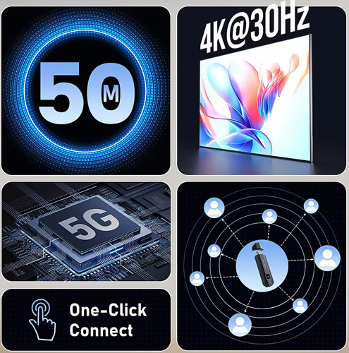 Transmissor 4k Hdmi Sem Fio Com Receptor Sem Cabo Lemorele