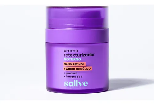 Cuidado Facial Creme Retexturizador Noturno 30g Sallve Noite
