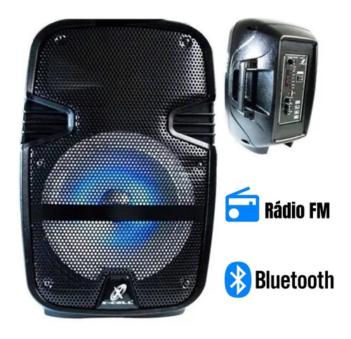 Caixa De Som Bluetooth Amplificada  Portátil 100w Rms Rádio