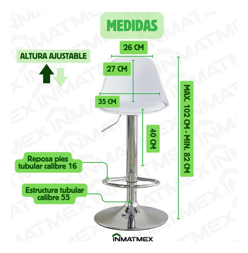 Banco Eames 3 Piezas Moderno Taburete Para Barra