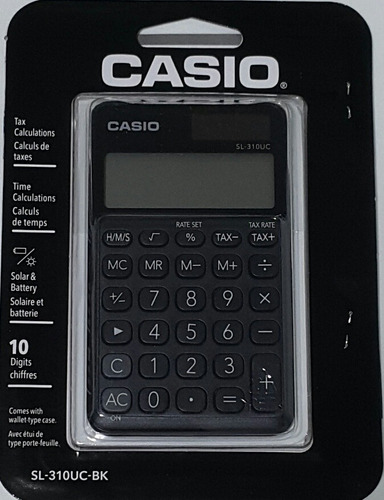 Calculadora Casio Sl310uc/10 Dígitos Solar/pila Con Estuche