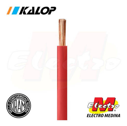 Cable Unipolar 6mm Rojo Metro Clase 5  Kalop Electro Medina