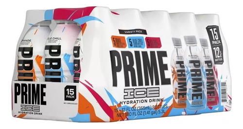 Prime Hydration Drink Orange-blue Chill-red Chill 355ml 15pz