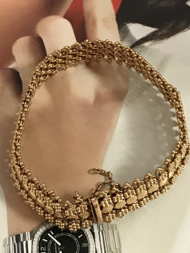 Pulseira Ouro Português 21k, : 29,9 Gr.-18,5cm Elegantíssima