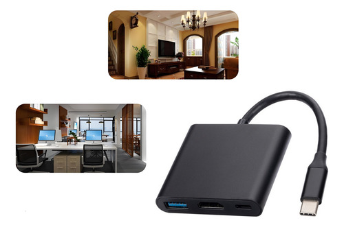Negro Dock Hub Portátil Para Nintendo Switch Usb3.0 Tv Hdmi