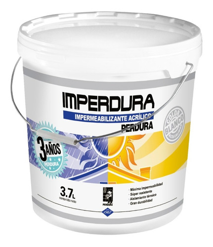 Impermeabilizante Imperdura 3 Años Perdura 4.5kg Blanco