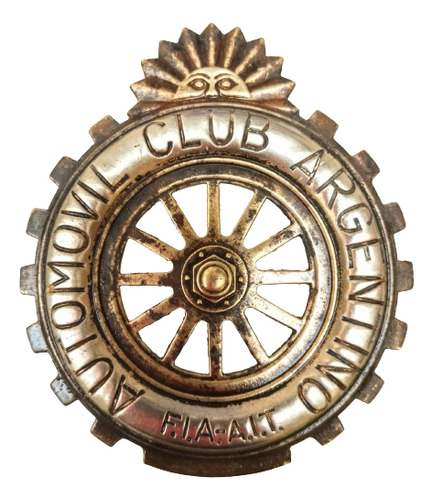 Antigua Insignia Aca Automóvil Club Bronce 