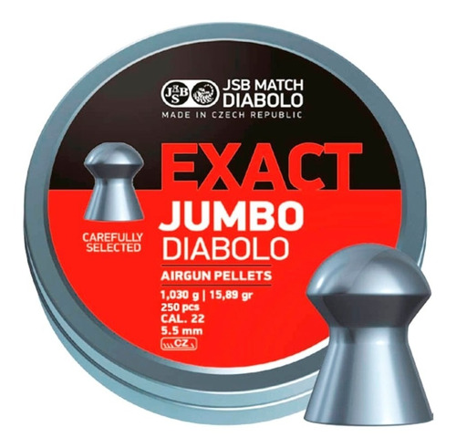 Chumbinho Jsb Exact Jumbo Diabolo 5.5mm (.22) 1,030g C/ Nota