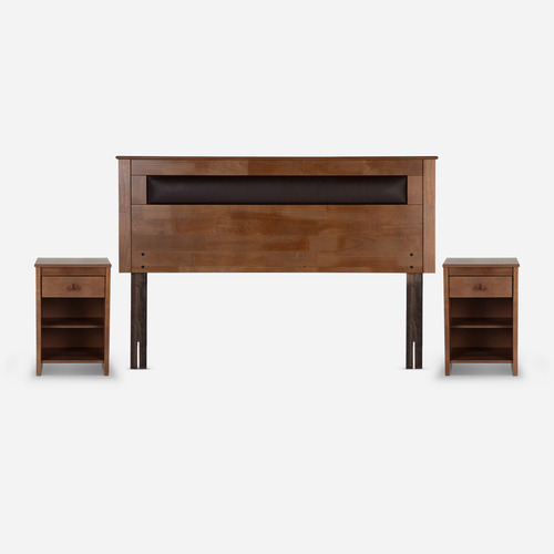 Cama New Style 4 Plus 2 Plazas Base Normal + Muebles Ferrara