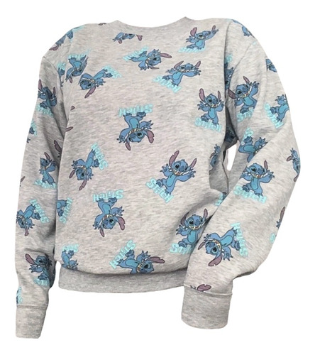 Polerón Stitch Disney Gris Mujer Talla M