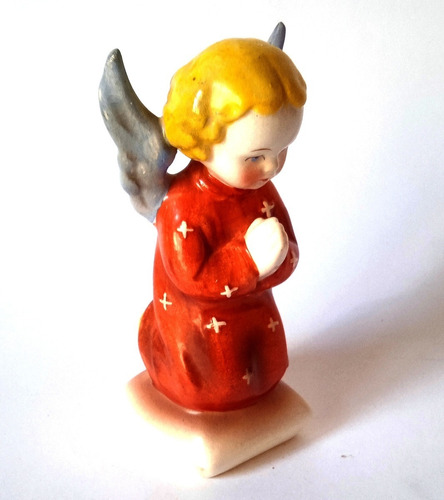 Figura Angelito Arrodillado Porcelana Alemana Años Sesenta