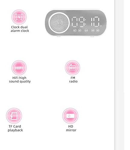 Reloj Despertador Bluetooth Pusokei: Dual Alarm & Fm Radio