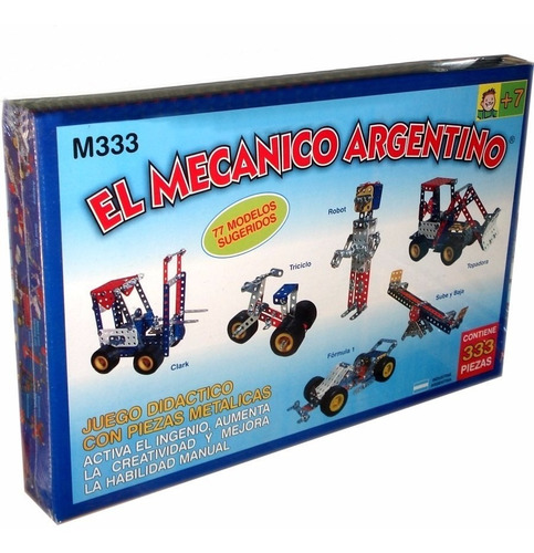 Imagen 4 de 8 de Juego Para Armar Metalico El Mecanico Argentino 333p. Mecano
