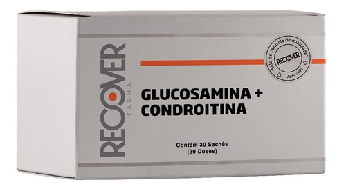 Recover Farma Glucosamina 1500mg + Condroitina 1200mg 30 sachês sabor natural