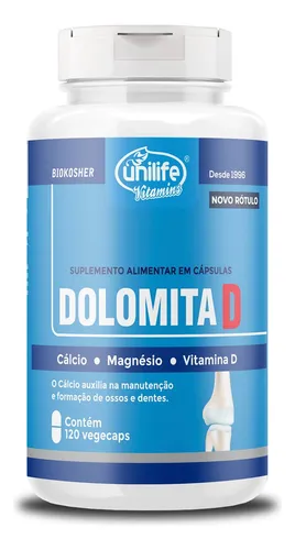 Dolomita D Calcio Magnesio 950 mg 120 cápsulas