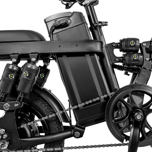 Bicicleta E-be Electrica Plegable E-flex Pro 750w 35km/h Color Negro