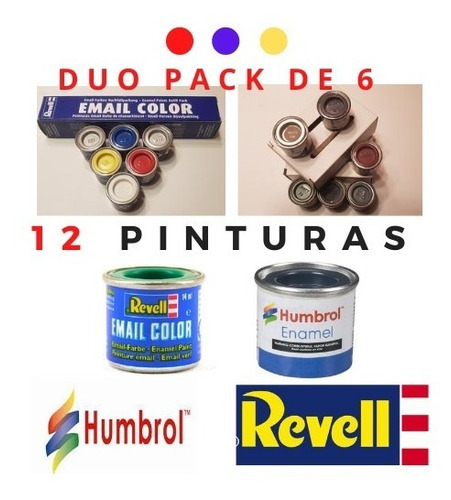 Pintura Enamel Revell/humbrol - Doble Pack  De 12 Unidades
