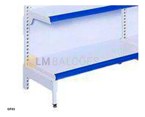 Gondola Parede Alt 170 4 Metros 1 Inicial +3 Continuação Kit