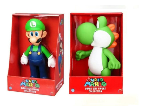 Luigi E Yoshi - Kit 2 Bonecos Grandes