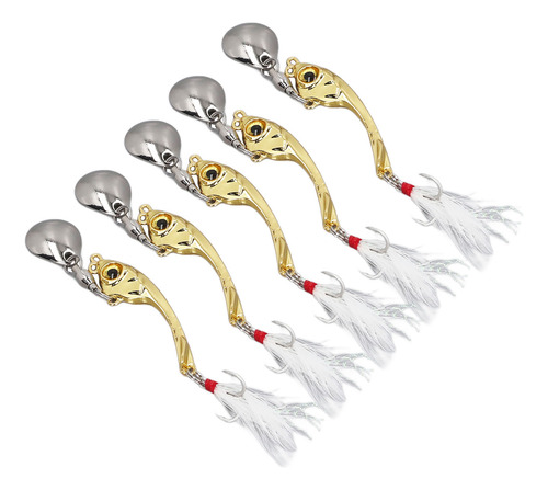 Cebo De Pesca, 5 Unidades, Metal Vib Lure, Giratorio, Profes