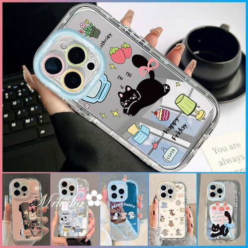 Funda De Teléfono Con Espejo Para Xiaomi Puppy Cat 2024 New