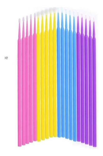 100 Microbrush Cotonetes Extensão De Cílios Fio A Fio