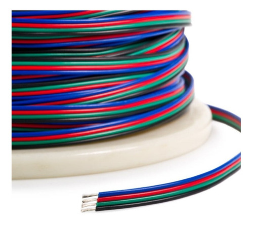 Cable Para Tira Led Rgb 4 Cables - Precio Por 20 Metros