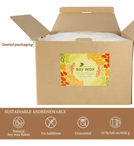 10 Lb Cera De Soja Diy Vela Flakes & Soft,cera De Soja ...