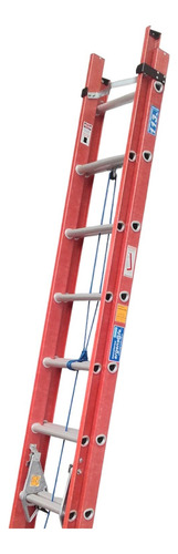 Escalera Dieléctrica Extensible A 5.10 Mt 2tramos De 10 Esc Naranja