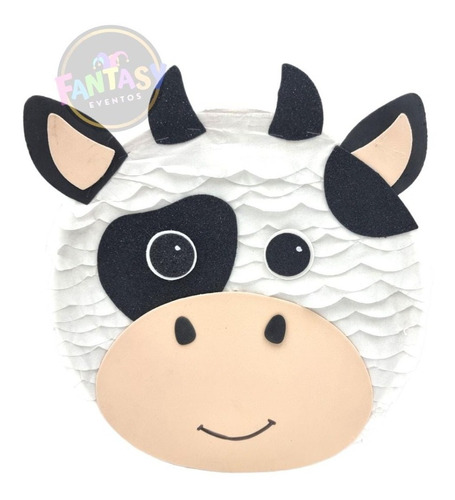 Piñata Redonda Vaca Figura 