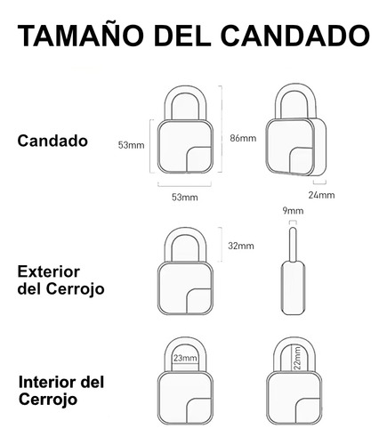 Candado Huella Digital Bluetooth Resistente Al Agua Ap Tuya Color Negro