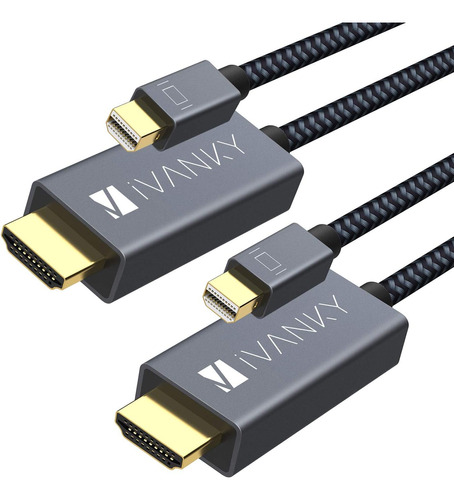 Paquete De 2 Cables Mini Displayport A Hdmi Ivanky, Nailon T