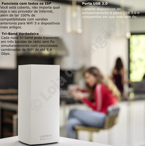 Linksys Atlas Max Wifi6e Mx8502 Axe8400 Tri-band 560m²