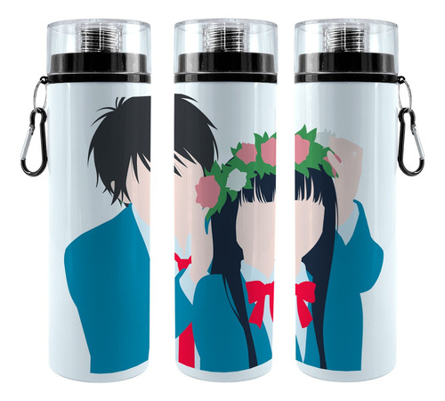 Botella Cilindro De Kimi Ni Todoke Flores 750 Ml