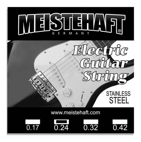 Set Cuerdas Individuales 024 Guitarra Electrica Meistehaft