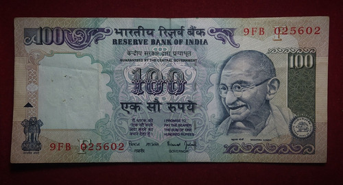 Billete 100 Rupias India 2001 Mahatma Gandhi Pick 91 I
