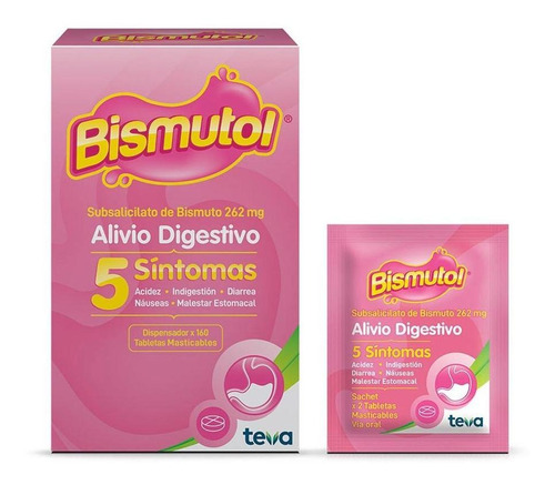 Bismutol Masticable 160 Comprimidos