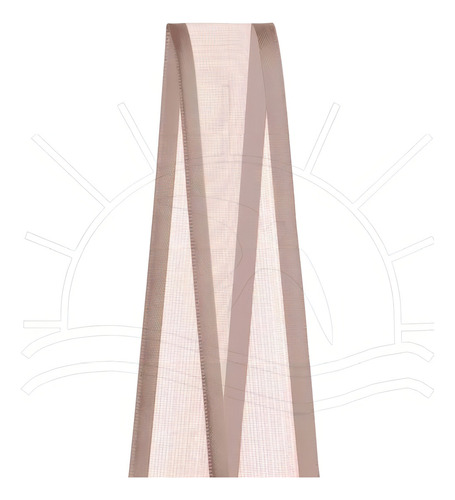 Fita Voal Com Ourela Acetinada Zc Nº01 07mm - 10 Metros 971 Cor Chocolate