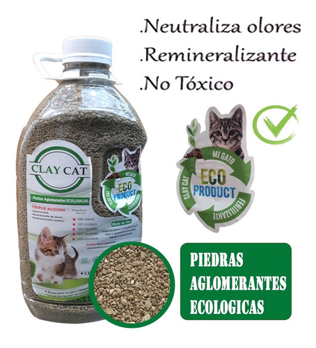 Piedra Sanitaria Para Gatos Reutilizable Ecologico Natural